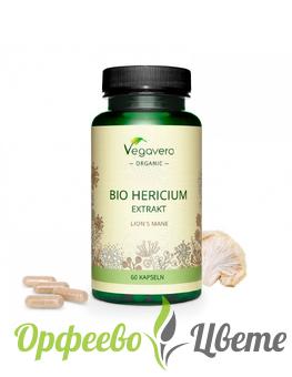 ХРАНИТЕЛНИ ДОБАВКИ Висок холестерол Hericium Bio Extrakt Херициум (Лъвска грива) БИО екстракт 60 капсули, 100 % Vegan
